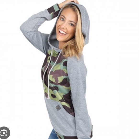 Simply Southern Patchwork Camo Hoodie - Picture 1 of 10
